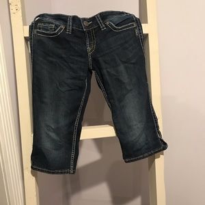 Size 28 silver capris